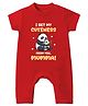 Baby Buzz 100% Cotton Knit Mothers Day Theme Half Sleeves I Get My Cuteness From You Mumma Text Printed Romper - Red