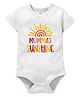 Zeezeezoo Mothers Day Theme 100% Cotton Knit Half Sleeves Mummas Sunshine Text Printed Onesie - White