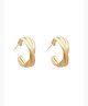 Kairangi Earrings for Women and Girls Golden Hoops Earrings | Gold Plated Twisted Layered Hoop Earrings for Women | Birthday Gift for girls and women Anniversary Gift for Wife