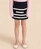 U.S. Polo Assn. Kids Knit Striped Skirt - Navy Blue