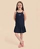 U.S. Polo Assn. Kids Cotton Woven Sleeveless Brand Name Embroidered Dress - Blue