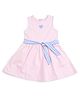 U.S. Polo Assn. Kids Cotton Knit Sleeveless Heart Design Brand Name Puff Printed Dress - Pink
