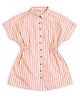 U.S. Polo Assn. Kids Cotton Knit Half Sleeves Striped Dress - Pink