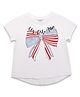 U.S. Polo Assn. Kids Cotton Knit Half Sleeves Brand Name Printed Tee - White