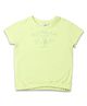U.S. Polo Assn. Kids Cotton Knit Half Sleeves Brand Name Embroidered Tee - Lime