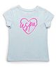 U.S. Polo Assn. Kids Cotton Knit Half Sleeves Brand Name Printed Tee - Light Blue