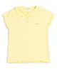 U.S. Polo Assn. Kids Cotton Knit Half Sleeves Stripe Textured Tee - Yellow