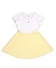 U.S. Polo Assn. Kids Cotton Knit Half Sleeves Brand Name Applique Detailed Dress - Beige