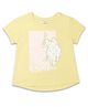 U.S. Polo Assn. Kids Cotton Knit Half Sleeves Brand Logo & Floral Printed Tee - Yellow