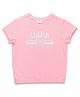 U.S. Polo Assn. Kids Cotton Knit Half Sleeves Brand Name Printed Top - Pink