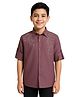 Charchit Cotton Blend Woven Full Sleeves Stones Embellished Abstract Designed Shirt - Rose Gold