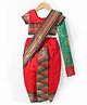 Bhartiya Paridhan Half sleeves Silk Saree Red 30 (7-8Y)