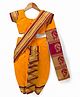 Bhartiya Paridhan Silk Woven Half Sleeves Polka Dots Embroidered Saree - Yellow