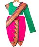 Bhartiya Paridhan Silk Woven Half Sleeves Polka Dots Embroidered Saree With Choli Set - Pink