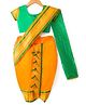 Bhartiya Paridhan Silk Woven Half Sleeves Polka Dots Embroidered Saree With Choli Set - Yellow