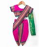 Bhartiya Paridhan Silk Woven Half Sleeves Polka Dots Embroidered Saree With Choli - Pink