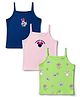 Pine Kids Disney Single Jersey Knit Sleeveless Slips with Minnie Mouse Print Pack of 3-  Blue Pink & Green