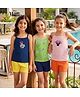 Pine Kids Disney Single Jersey Knit Sleeveless Slips with Minnie Mouse Print Pack of 3-  Blue Pink & Green