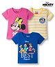 Babyhug Disney Cotton Knit T-Shirts Half Sleeve Minnie Mouse Graphic Multi Color 3-6 Months Pack of 3