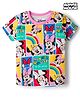 Babyhug Disney Single Jersey Knit Half Sleeves T-Shirt with Minnie Mouse Print - Multicolor