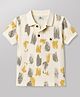 Kids Magic Cotton Knit T-Shirts Half Sleeves Polo Neck Printed Grey 3-4 Years
