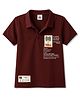Kids Magic Cotton Knit T-Shirts Half Sleeves Polo Neck Maroon Tropical Theme 3-4 Years