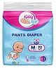 KiddySoft Baby Diaper Pants, Medium (M), 72 Counts | with 5 Layer All Night Leakage Protection & Quick Absorbency | For Babies of 7-12 Kg | Up to 12 hours Protection | Rash Free Comfort Diapers