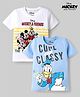 Babyhug Disney 100% Cotton Knit Half Sleeves T-Shirts With Micky & Friends Graphic Pack Of 2 - Multicolor