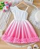 tior Woven Sleeveless Ruffle Detailed Ombre Dress - Pink