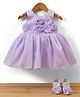 Bluebell Tissue Woven Sleeveless Party Dress With Corsage & Booties - Lavender
