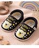 The little lookers Cotton Bear Printed Booties - Black