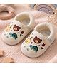 The little lookers Cotton Animals Printed Booties - Off White