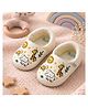 The little lookers Cotton Animals Printed Booties - Off White