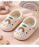 The little lookers Cotton Animals Printed Booties - Off White