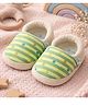 The little lookers Cotton Polka Dots Printed Booties - Green