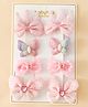 Babyhug Bow & Butterfly Clips Combo Sets - Pink