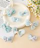 Babyhug Free Size Snap Hair Clips with Bow, Butterfly Applique pair of 8 - Multicolor