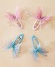Babyhug Cute Butterfly Hair Clips -  Pink&Blue