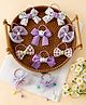 Babyhug Hair Rubber Bands With Bow Applique - Purple