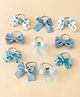 Babyhug Hair Rubber Bands With Bow Applique - Blue
