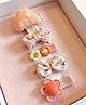 Babyhug Cute Floral & Bow Design Hair Clips Set - peach