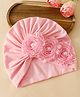 Bonfino Free Size Floral Headbands - Pink