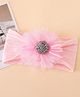 Bonfino Free Size Floral Headbands - Light Pink