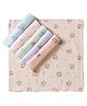 Simply Interlock Knit Printed Towels Pack of 6 L 25 x B 25 cm - Multicolor