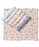 Simply Interlock Knit Printed Towels Pack of 6 L 25 x B 25 cm - Multicolor