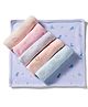 Simply Interlock Knit Printed Towels Pack of 6 L 25 x B 25 cm - Multicolor