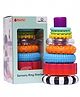Curious Cub Ring Stacker Baby Toy for 6+ Month Old Baby with Different Sensory Rings & Rattle