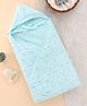 Simply Interlock Knit Towel & Wrappers With Elephant Print L 68 x B 66 cm - Aqua Blue