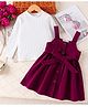 Mark & Mia Full Sleeves Frock with Inner Tee & Belt - Maroon