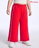 Honeyhap Premium 100% Cotton Terry Knit Full Length Solid Pant With Bio Finish - Red